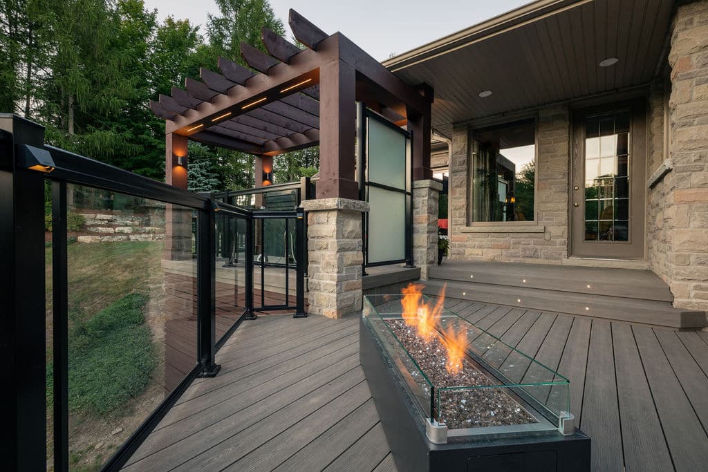 pergola and railing lighting