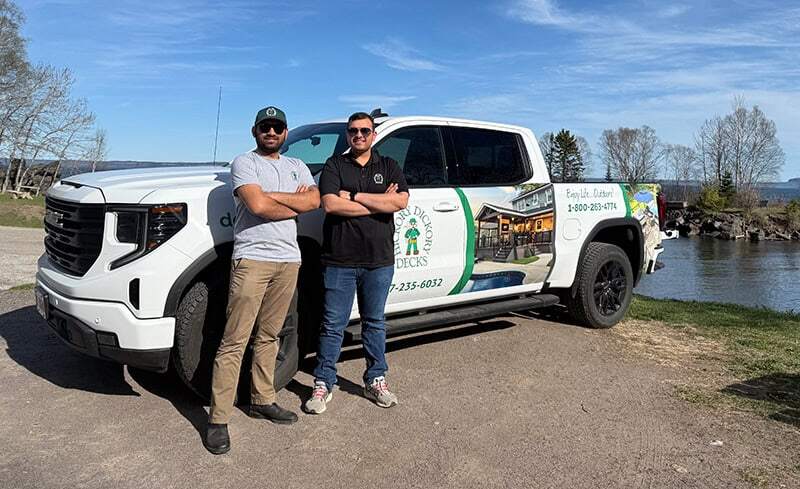 Pritt and Jaimin, Hickory Dickory Decks Thunder Bay Franchisees