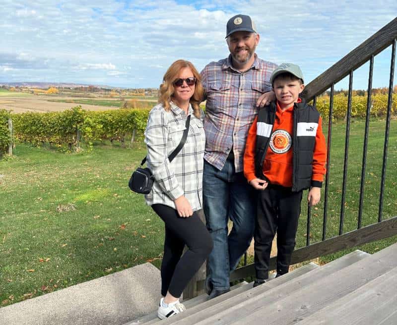 Jon Trider and family in Annapolis Valley