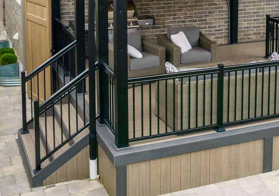Deck-railing-requirements vinyl deck railing on deck and stairs