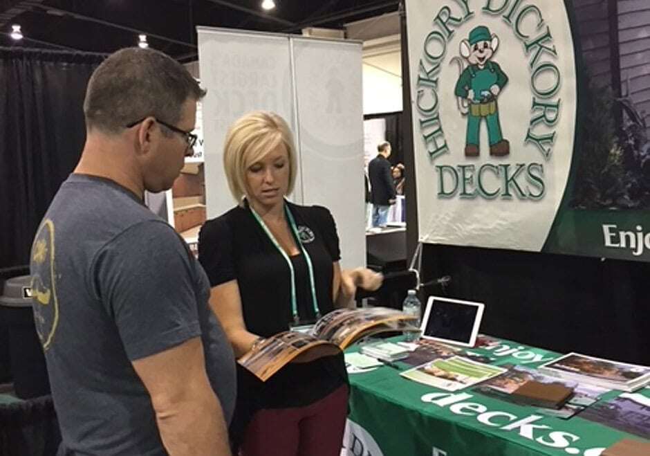 Lisa at trade show