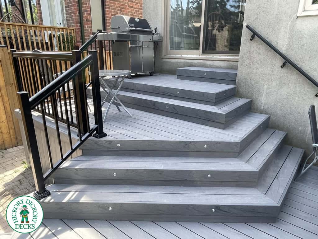 composite wood deck staircase