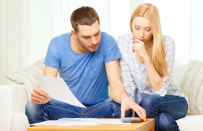 couple reviewing their finances