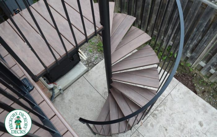 veka decking on spiral stairs