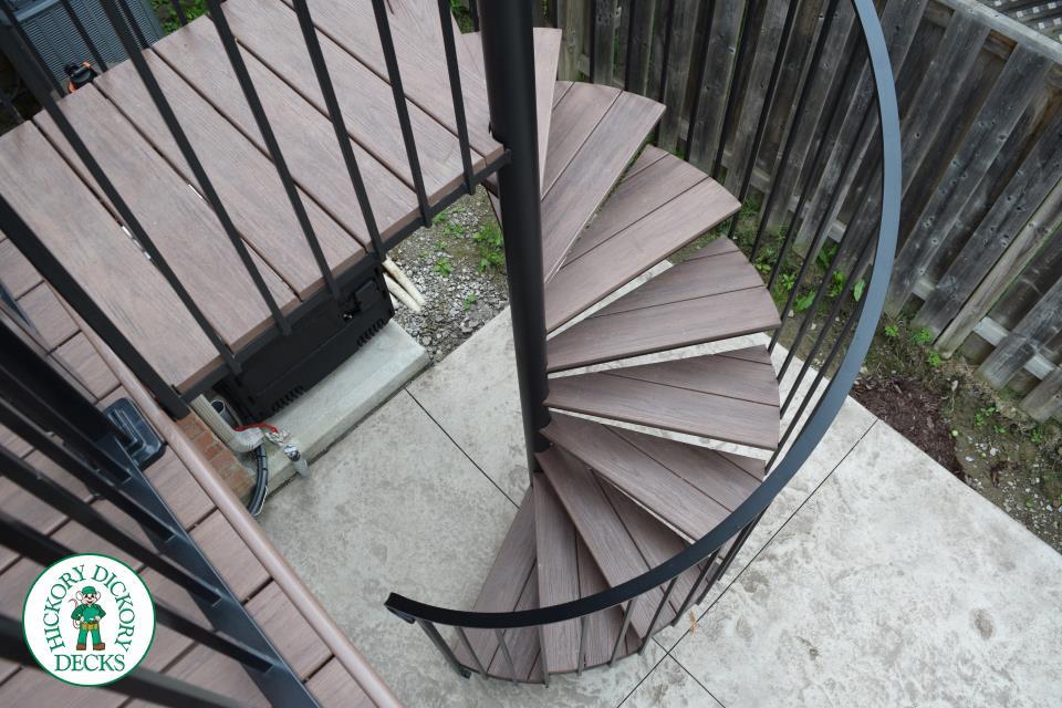 veka decking on spiral stairs