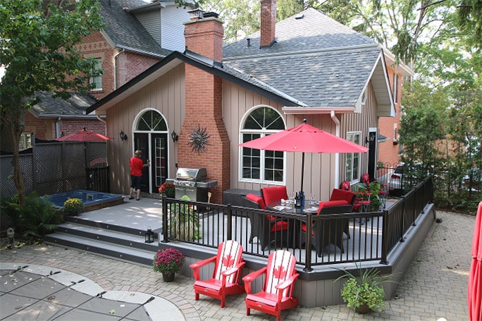 neat backyard deck