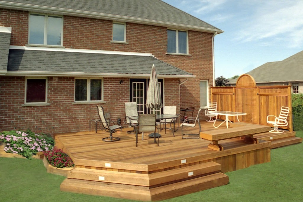 clear cedar deck