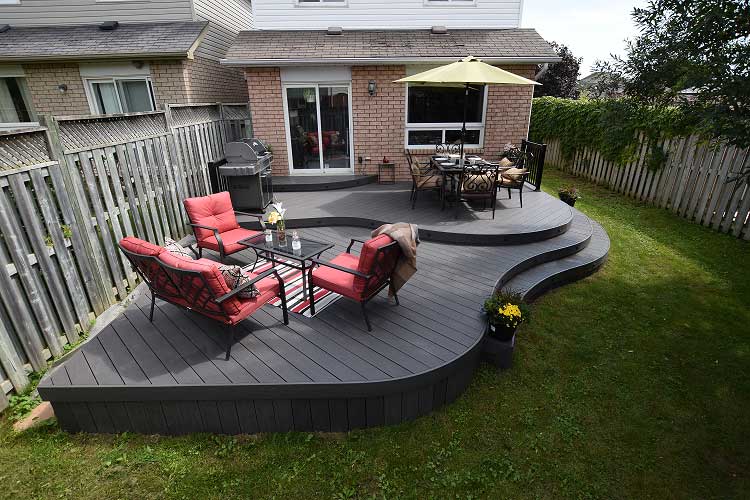 2-tier curved deck