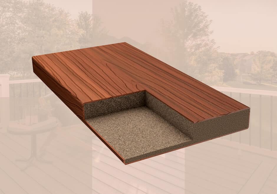 composite decking cross section