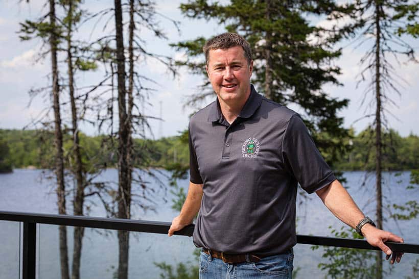 Rob Gillis on cottage deck