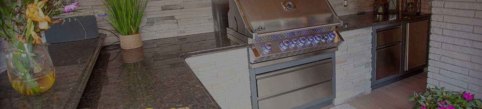 interior of outdoor kitchen