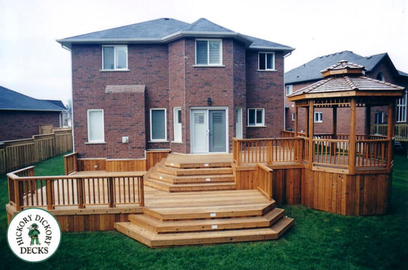 cedar multi-level deck