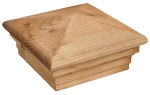 wood pyramid cap