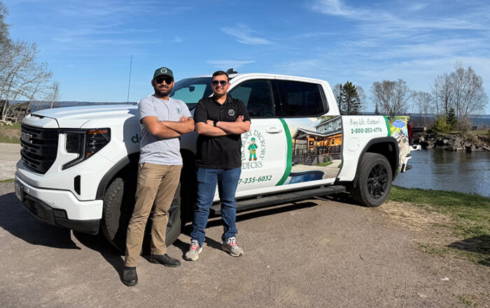 Pritt and Jaimin, Hickory Dickory Decks Thunder Bay Franchisees