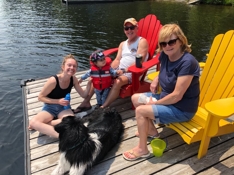 Doug Matthews and family at cottage