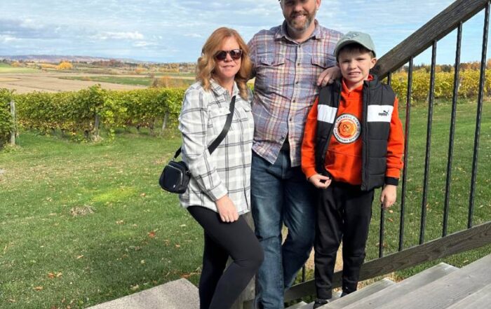 Jon Trider and family in Annapolis Valley