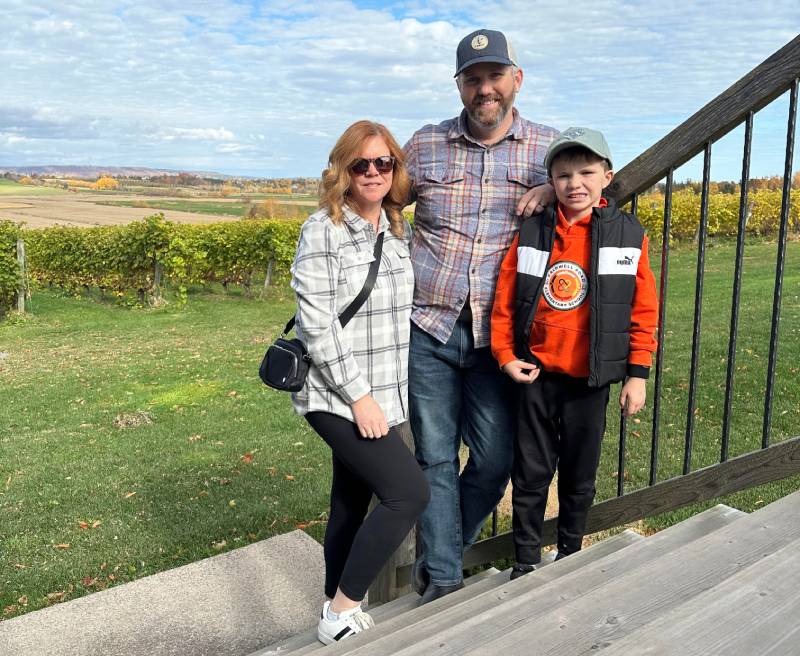 Jon Trider and family in Annapolis Valley