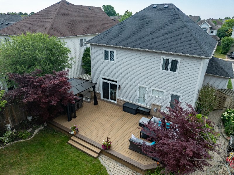 bushes around deck