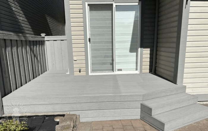 small composite deck and stairs in Richmond BC