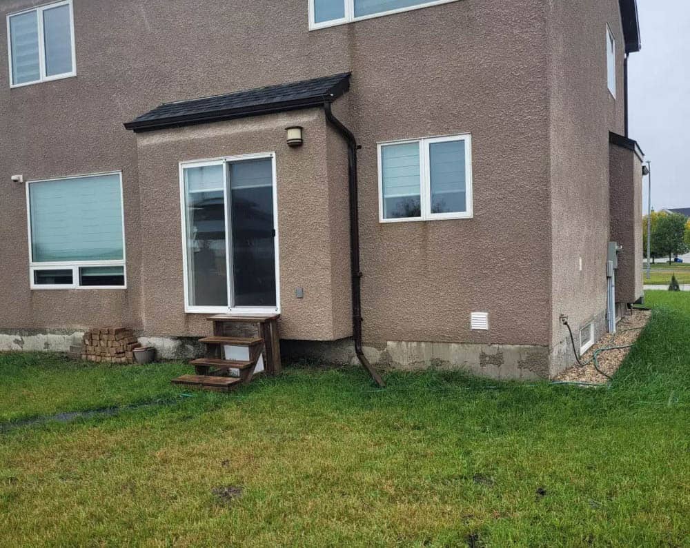 la salle, manitoba deck build before picture