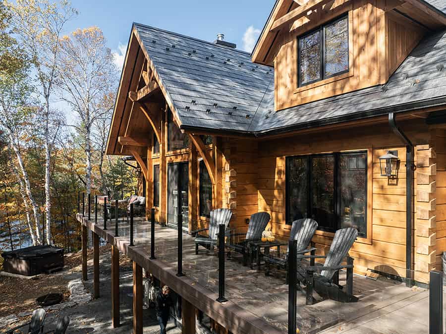 composite deck and glass railing Muskoka