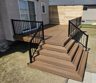 solid privacy screen on deck