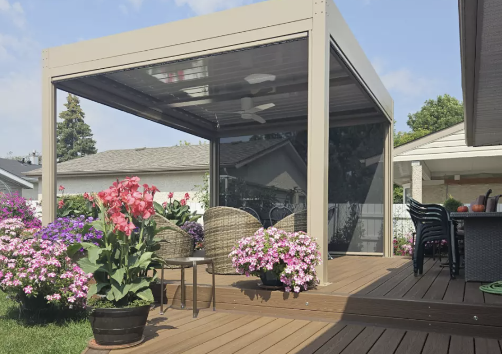 motorized pergola fiberon deck winnipeg
